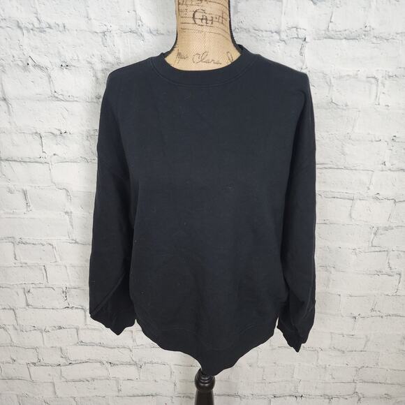 Agolde oversized pullover sweater Sz S black dolman sleeve crew neck A34N - Picture 1 of 3